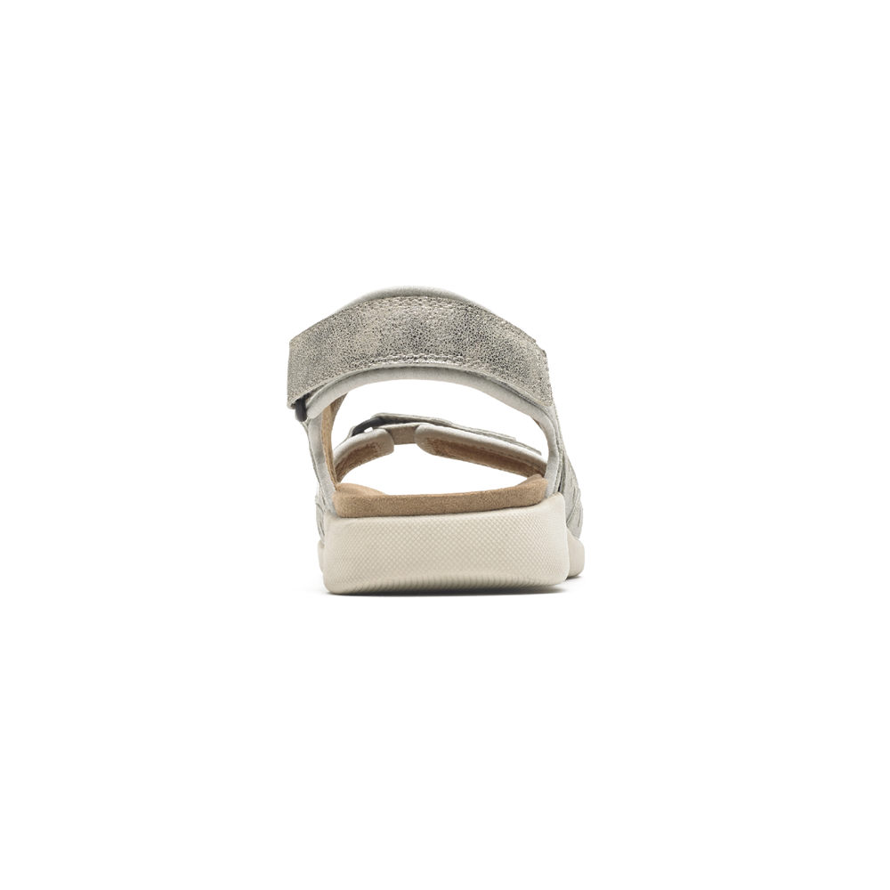 Rockport Womens Sandals Silver - Eileen Comfort - UK 702-DAVRKB